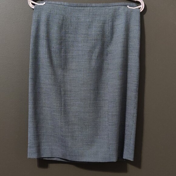 Loro Piana Brooks Brothers Wool Suit  Set Jacket and Skirt Black/Cream - Picture 7 of 11